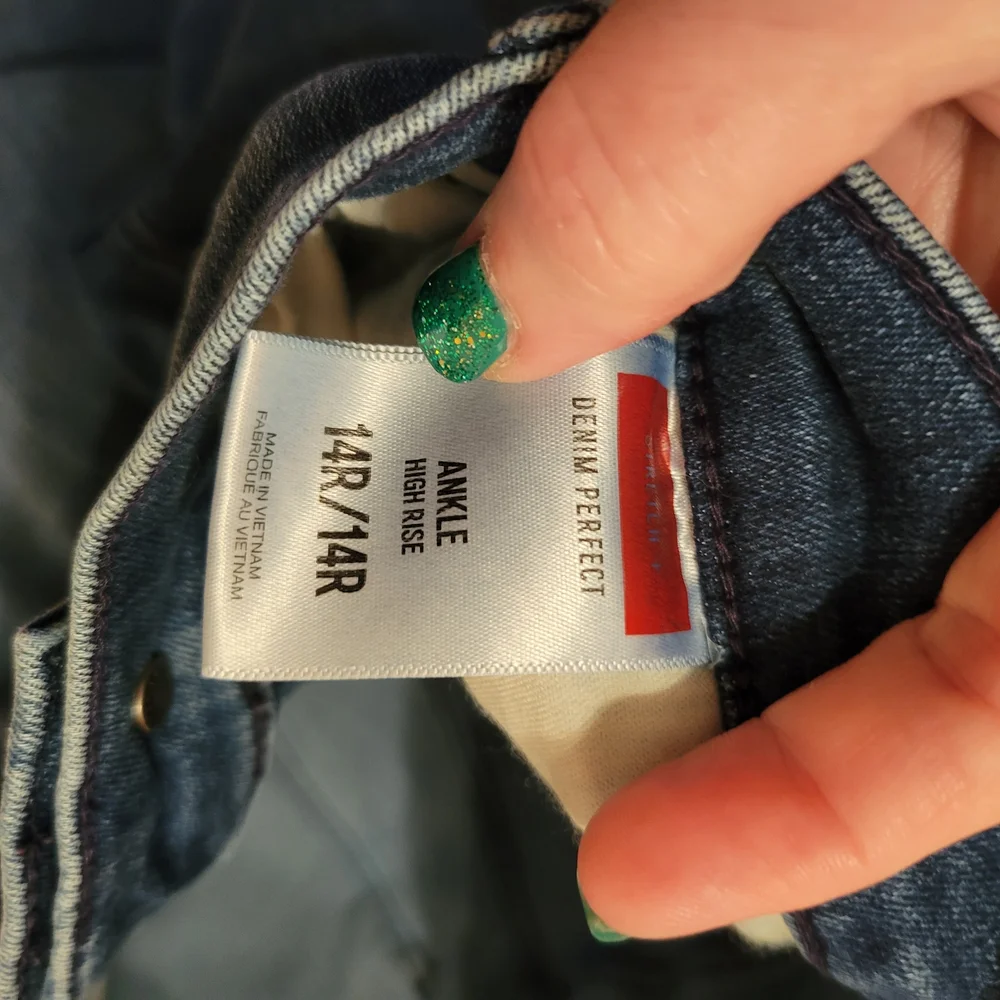 Express Denim Perfect High Rise Ankle Jeans - Blue
